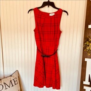 Red Plaid Sleeveless dress